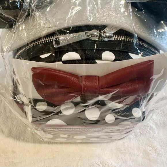 NWT RARE Disney Loungefly Minnie Mouse Polka Dot Mini Bag Backpack - Picture 5 of 9